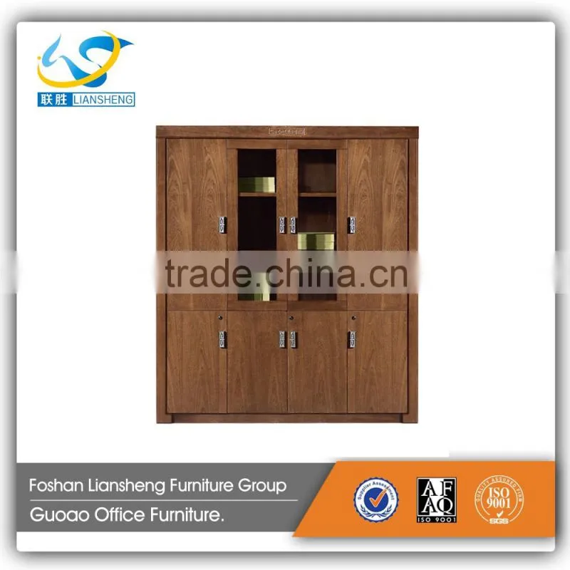 Hot sale solid wood big size office cabinet file/book cabinet with drawer GAF1187