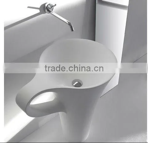 Water glass type Pedestal Basin/ Single Hole Ceramic Wash Sink