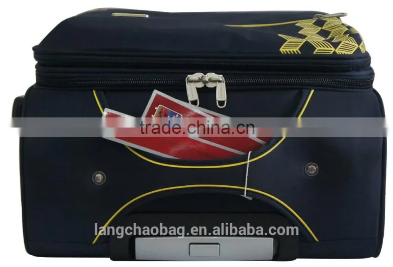 2015 Unique Style China Factory Trolley Case Fashion Soft Easy Carrying Travel Suitcase