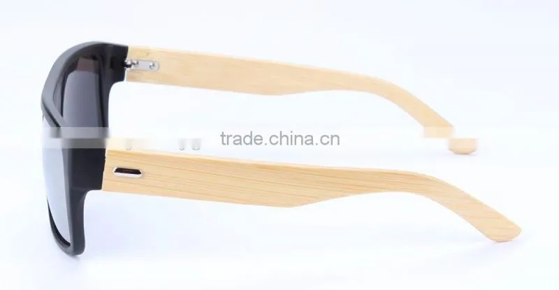 JMP622 2016 Popular Hot Sale Name Branded Cheap Mirrored Black Frame Plastic Bamboo Sunglasses