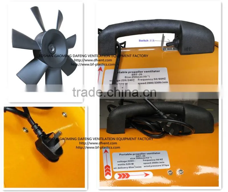 300mm super speed industrial portable ventilator