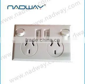 Nadway wall power socket with 2 USB