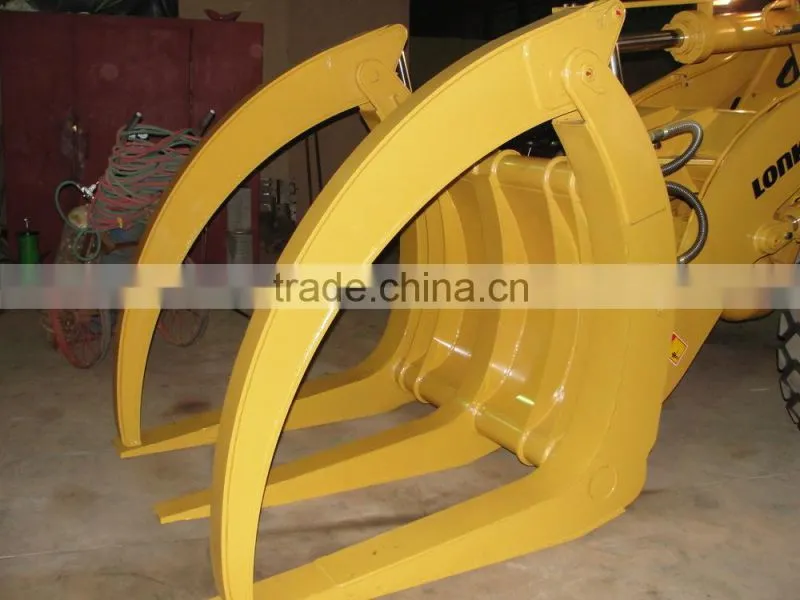 5T fork wheel loaders for sale with wood clipper,log loader