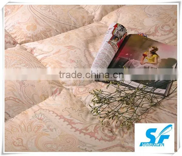 five star hometextile goose down quilt hotel alternative print flower style comforter shell