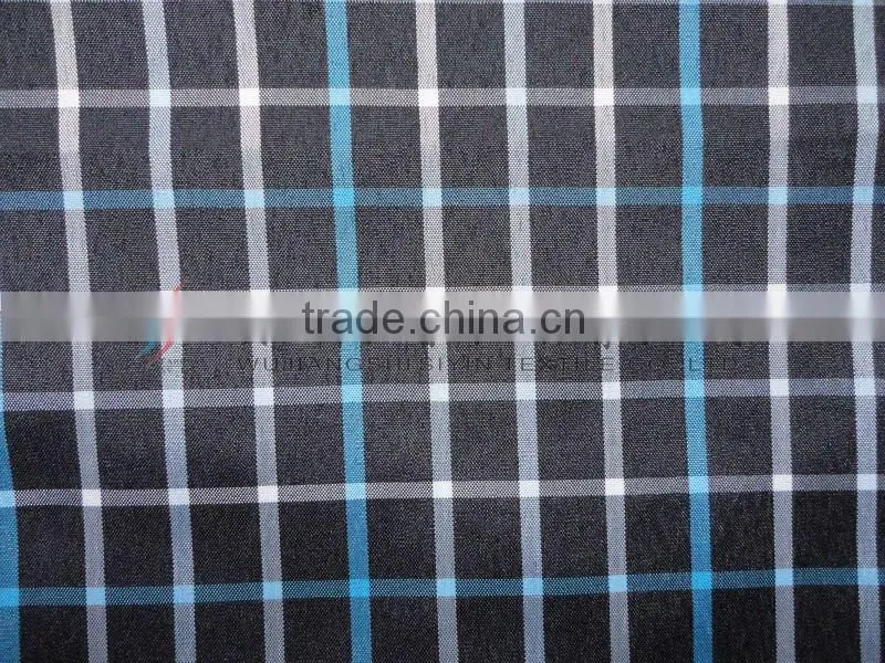 Yarn Dyed Check Black Fabric For Shirt