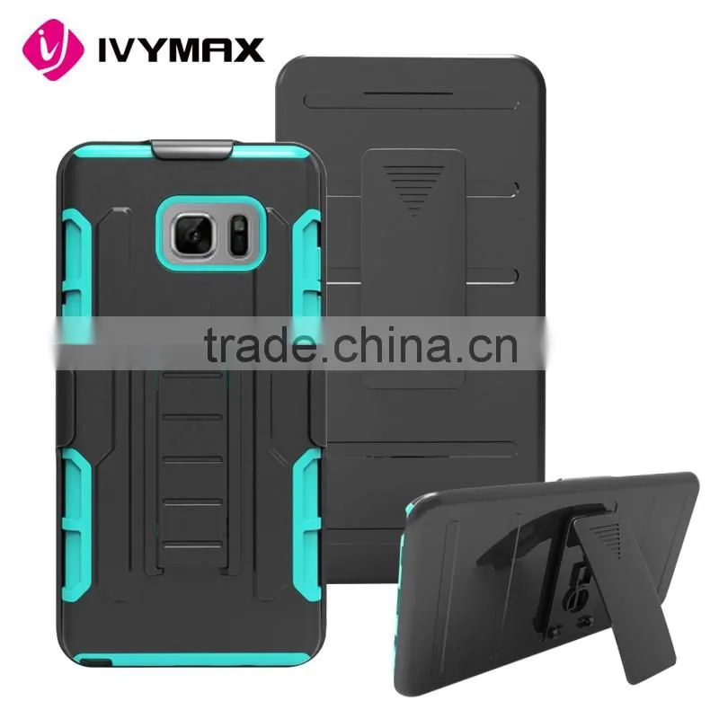 New arrival hybrid heavy duty phone case new kickstand holster case for samsung note 7