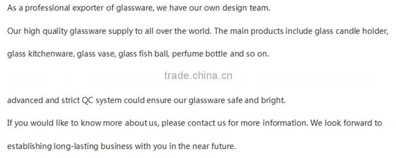 High quality newest developed home decoration clear glass candle jar