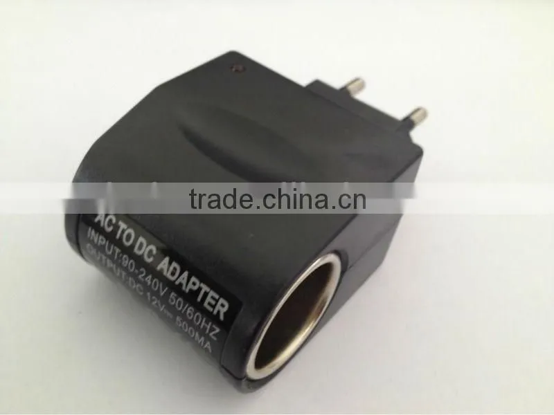 EU plug 110/240V to 12V AC/DC adapter car charger converter