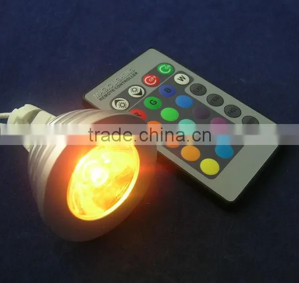Aluminium alloy led rgb spotlight, ir control 5w rgb spotlight