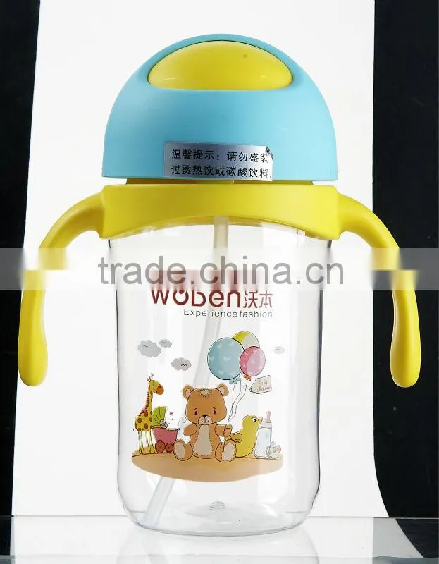 children school water bottles, plastic water bottle with straw, water bottle in sale 380ml