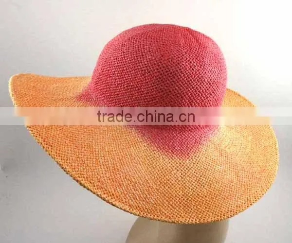 100% paper straw felt fedora sun hat