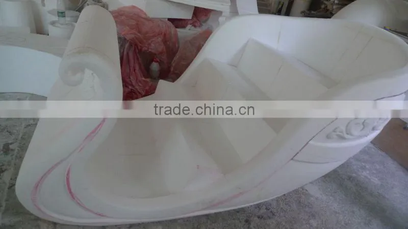 Decorative Christmas santa sleigh decorations indoors or outdoors fibreglass red sleigh
