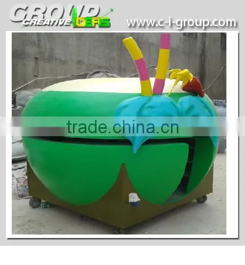 PROFITABLE Orange shape Fibreglass (FRP) Kiosk portable and efficient