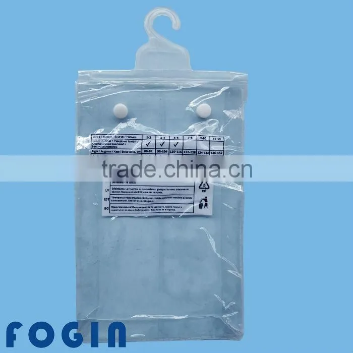 Plastic pvc garment bag with hanger
