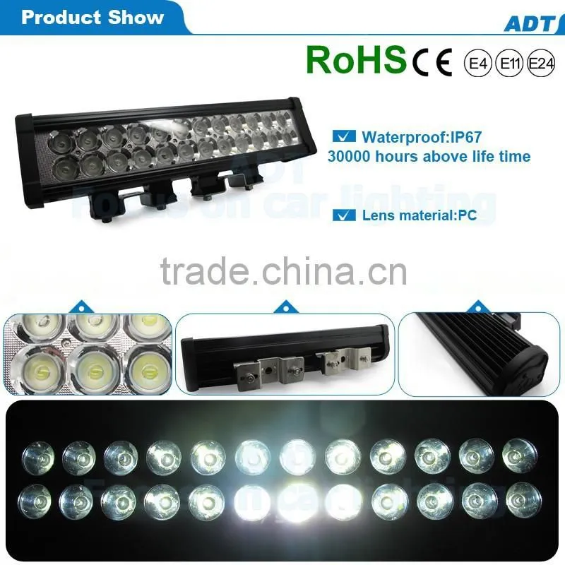 Sale! 14" 72W Offroad LED Work Light Bar Flood Beam SUV Driving Lamp Double Row