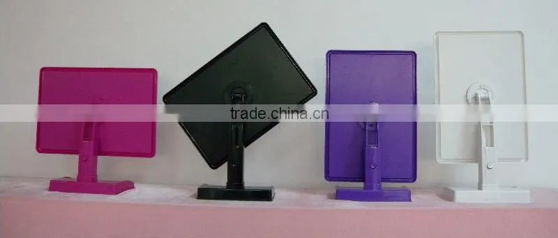plastic square standing table mirror