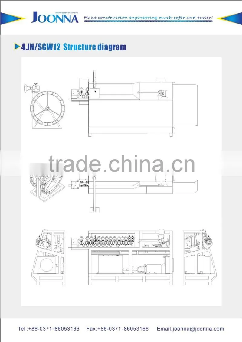 construction machinery12mm SGW12 high precision ribbed bar straightener and bender