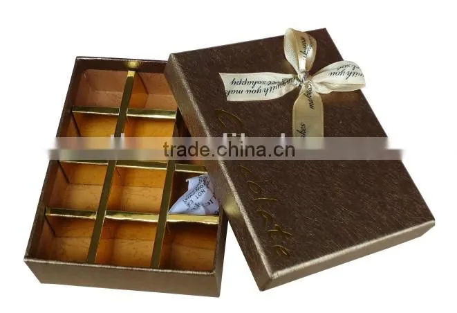 Custom high quality exquisite paper box for chocolate packaging for sale