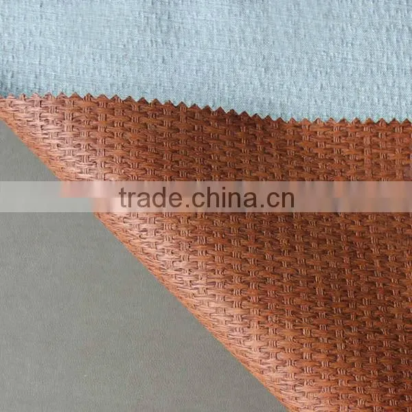 PU 0.6mm TC backing embossed leather for india market