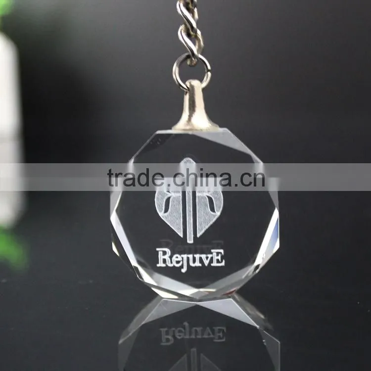 K9 Crystal Glass Keychain with Inner Laser Engraving Key Holders