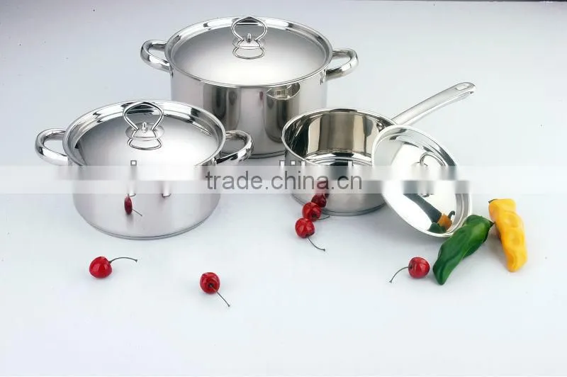 410 # Stainless Steel 12pcs Cookware