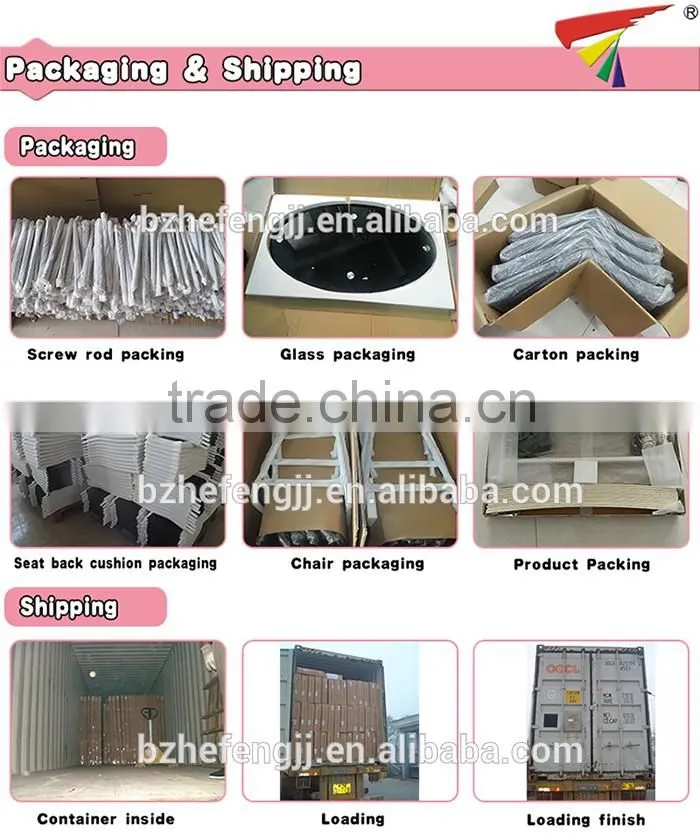top board strong structure metal frame modern melamine dining table