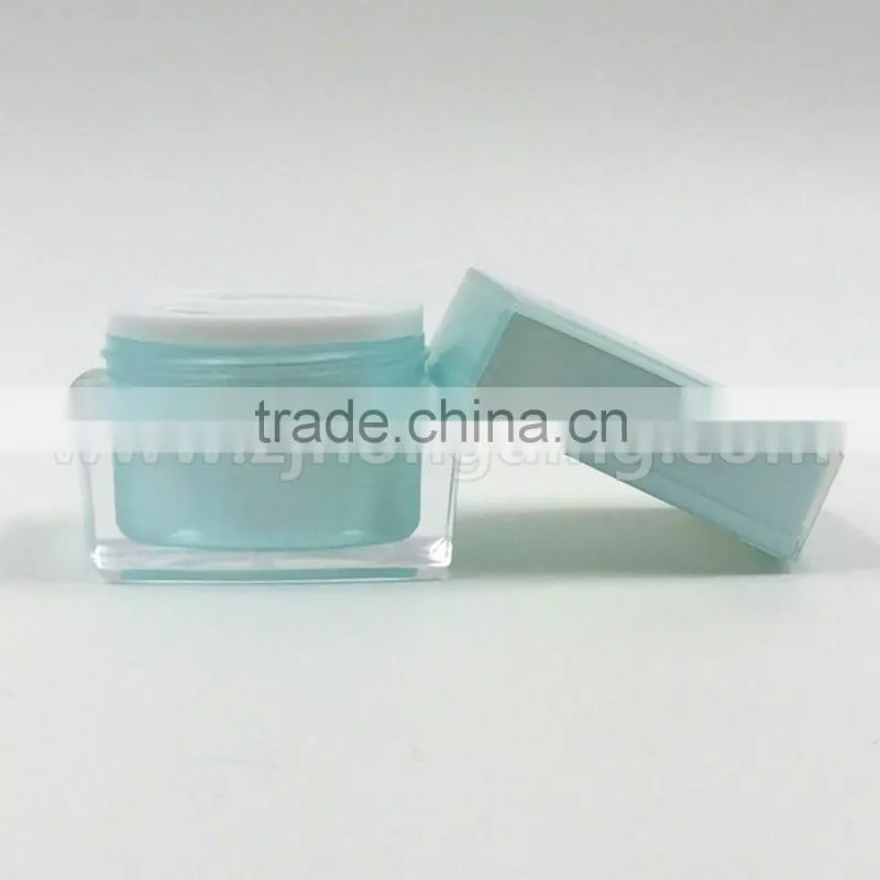 square cosmetic acrylic jar 15g,square acrylic jar, shiny cosmsetics jars