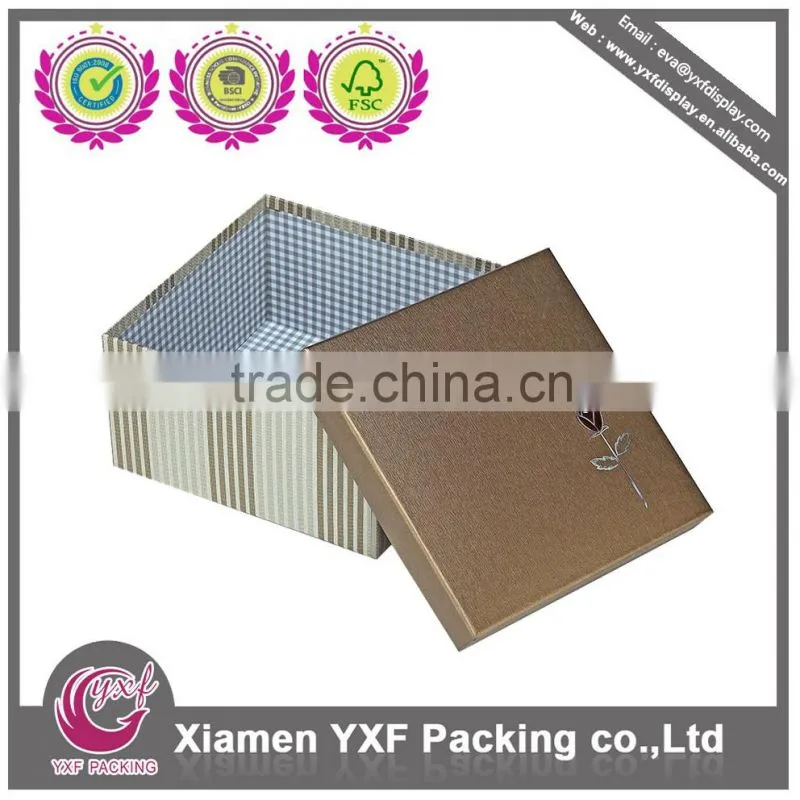 Paper gift box with ribbon for wine packaging