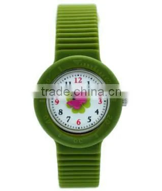 2014 popular silicone band plastic case automatic watches