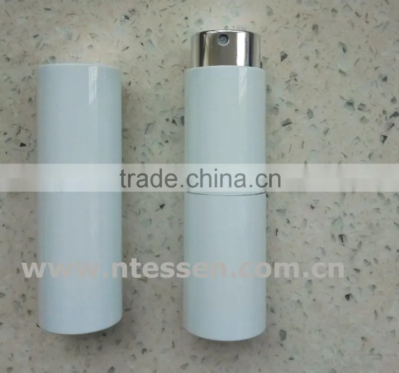 10ml White Twist Up Aluminum Oxidation Perfume Atomizer