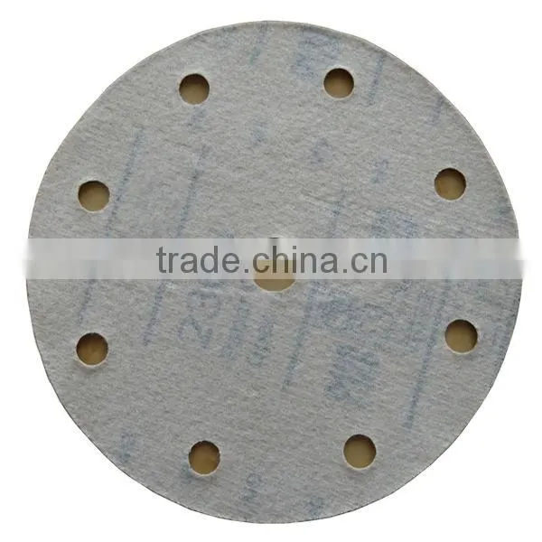 special coated anti-clogging hook and loop sandpaper disc