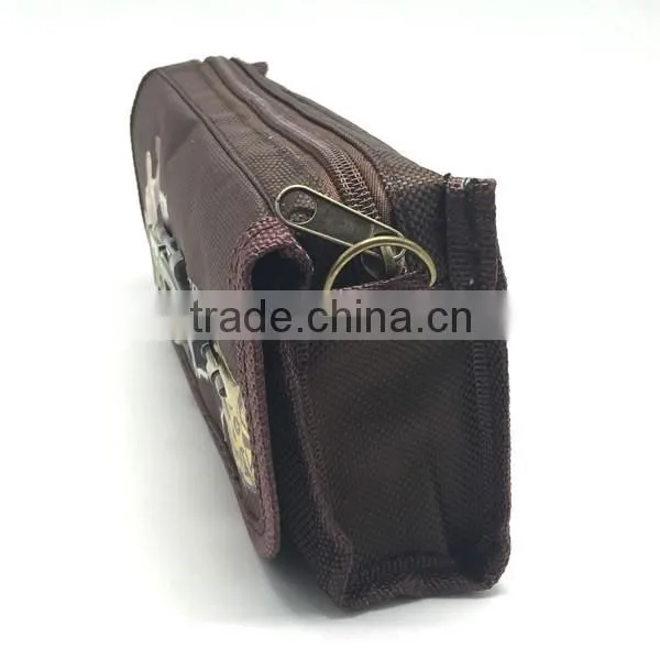 Brown Color School Stationery Zipper Pencil Case