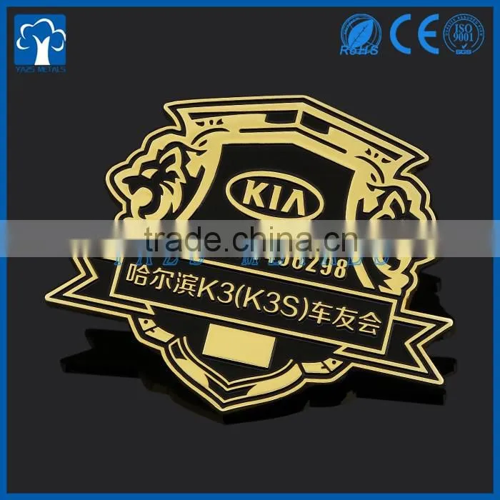 custom engrave metal car decoration