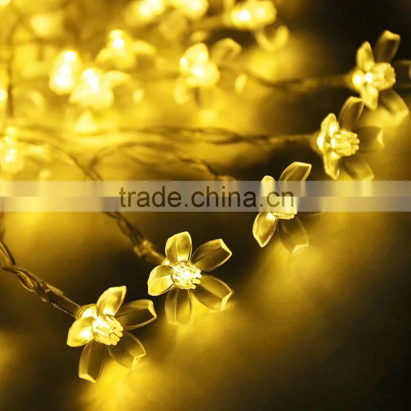 Hot sale Holiday living lights series christmas led string light solar flower light solar garden light for decoration