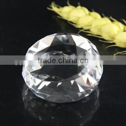 Clear Faceted Crystal Paperweight for Office OSM032
