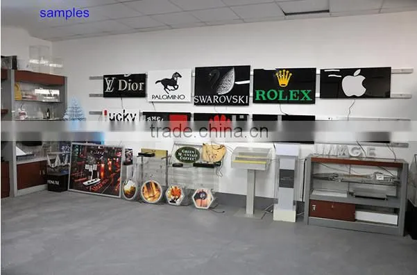 Custom led edge lit sign used in outdoor signage with 7 colors