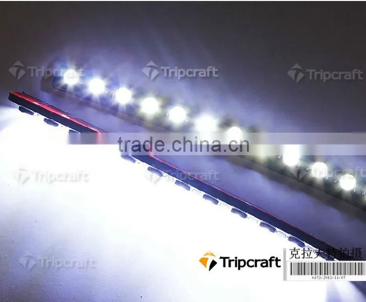 New 2X Car DIY 6 LED DRL Daytime Running Light Lamp Bar Soft Head Car Light Super White