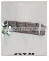 vintage white wooden key hooks