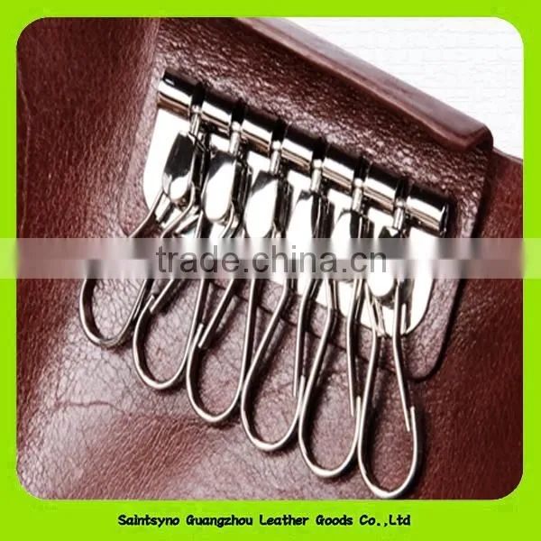 14038 Unique design brown leather car key pouch