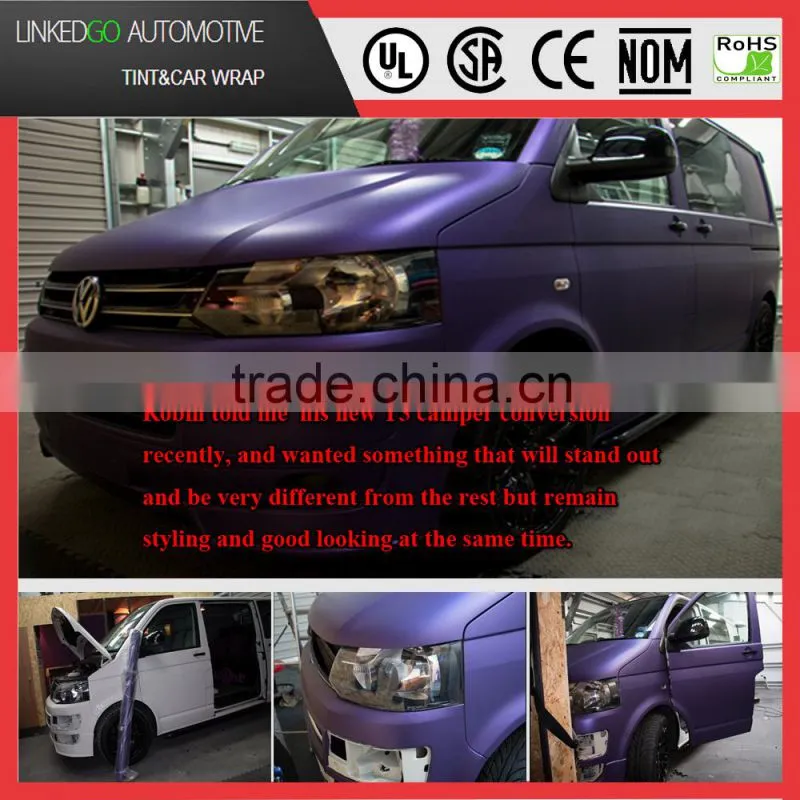 Good quality 1.52*20m waterproof vehicle wraping film with air bubble channel car body sticker