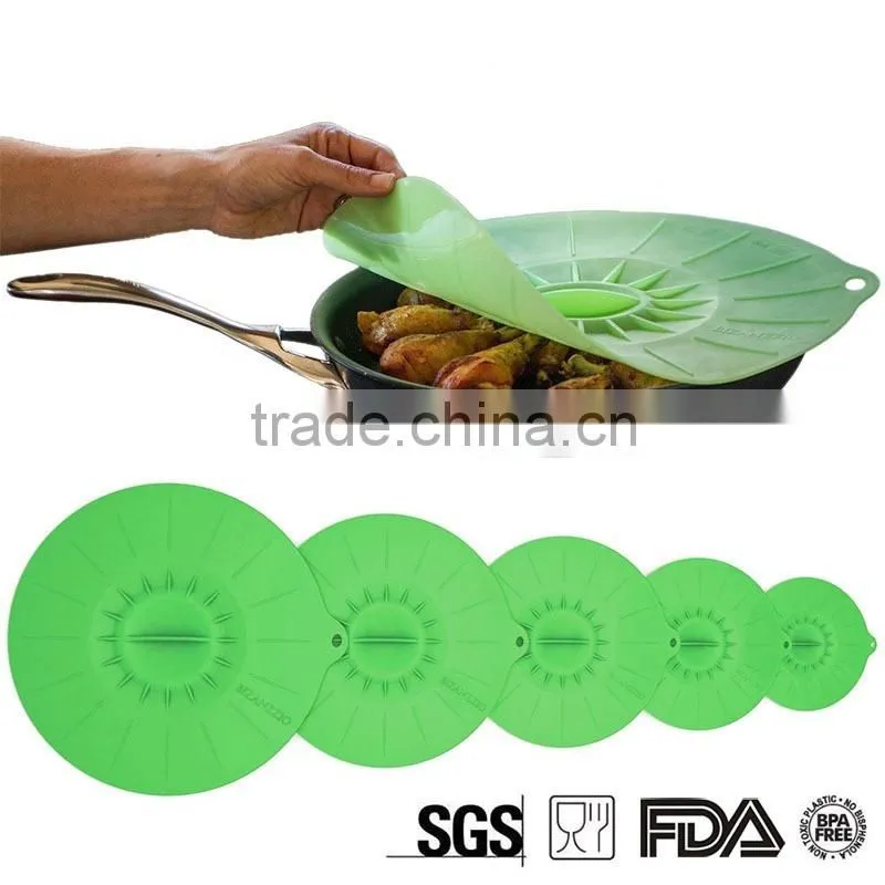 China Alibaba Express DHL Non Spill Feature Silicone Suction Lids