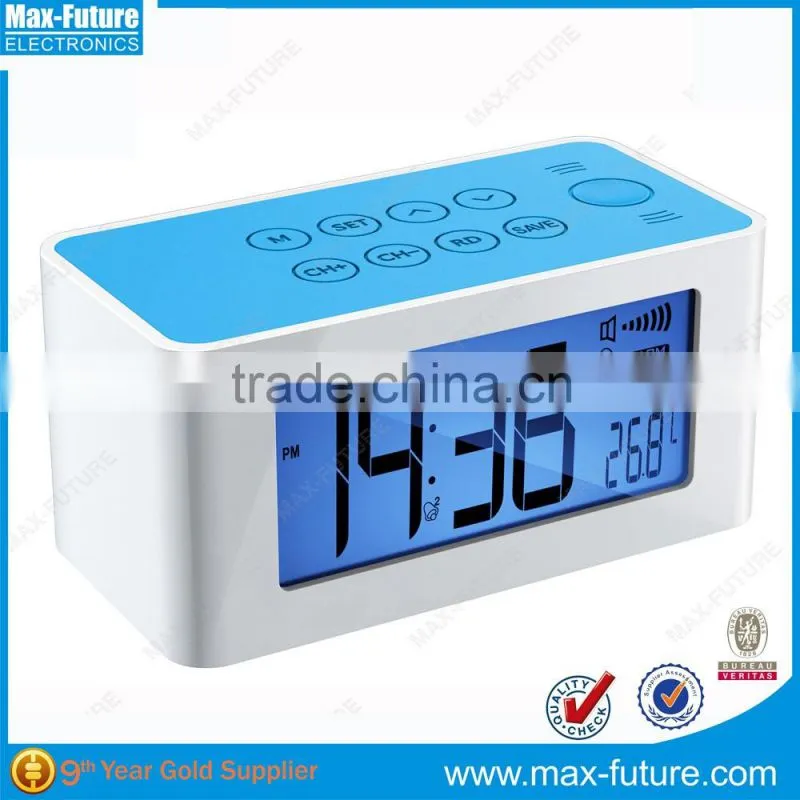 Hot sale wireless Speaker with FM Radio LCD Display clock and Temperature