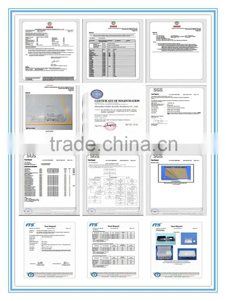 China supplier new products shenzhen plexiglass acrylic material acrylic breastplate