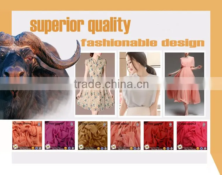 2016 latest products grid chiffon fabric