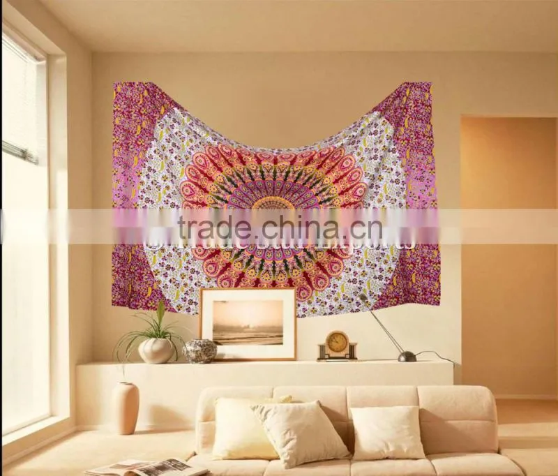 Gypsy Mandala Ethnic Boho Wall Hanging Hippie Cotton Tapestry