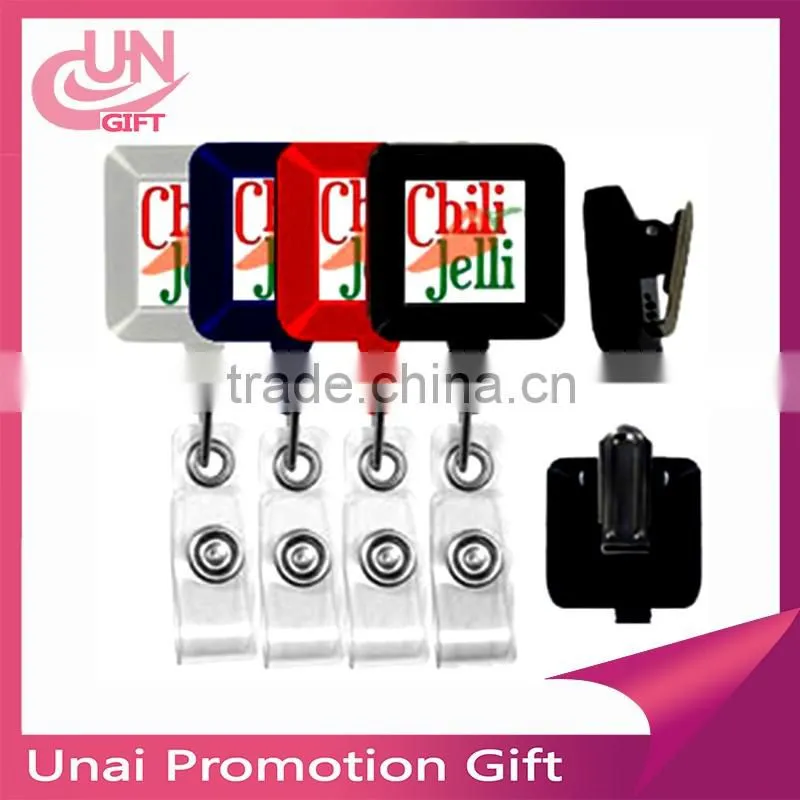 Retractable Badge Reel With PVC Card Holder For School Student Yoyo Retractable Badge Reel