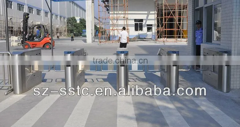 stainless steel security barrier supermarket entrance access control turnstile manual swing gate with smart card