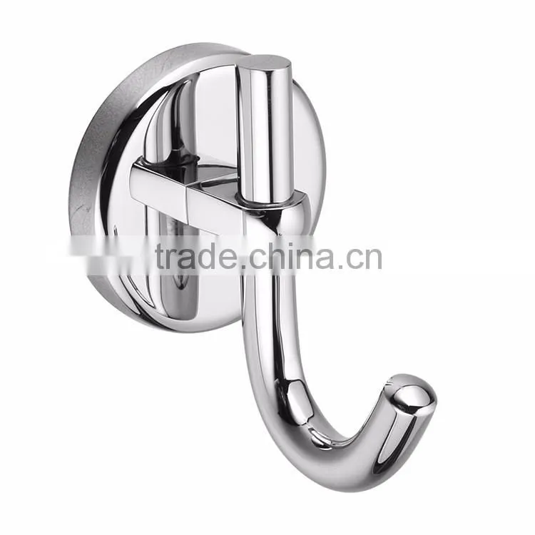 Latest new bathroom design single solid brass robe hook