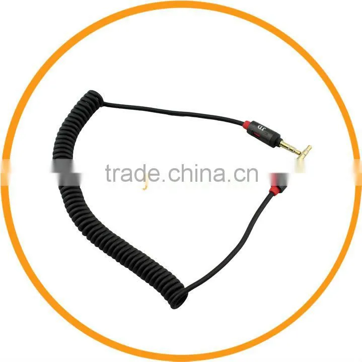 Best Price 3.5mm Spiral AUX Stereo Audio Cable from dailyetech