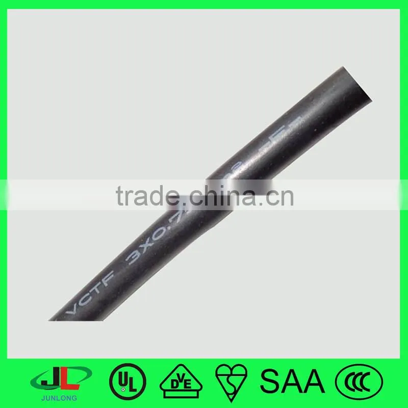 Hot selling PVC coated 2 cores 3 cores flexible ac power cord for electric wire